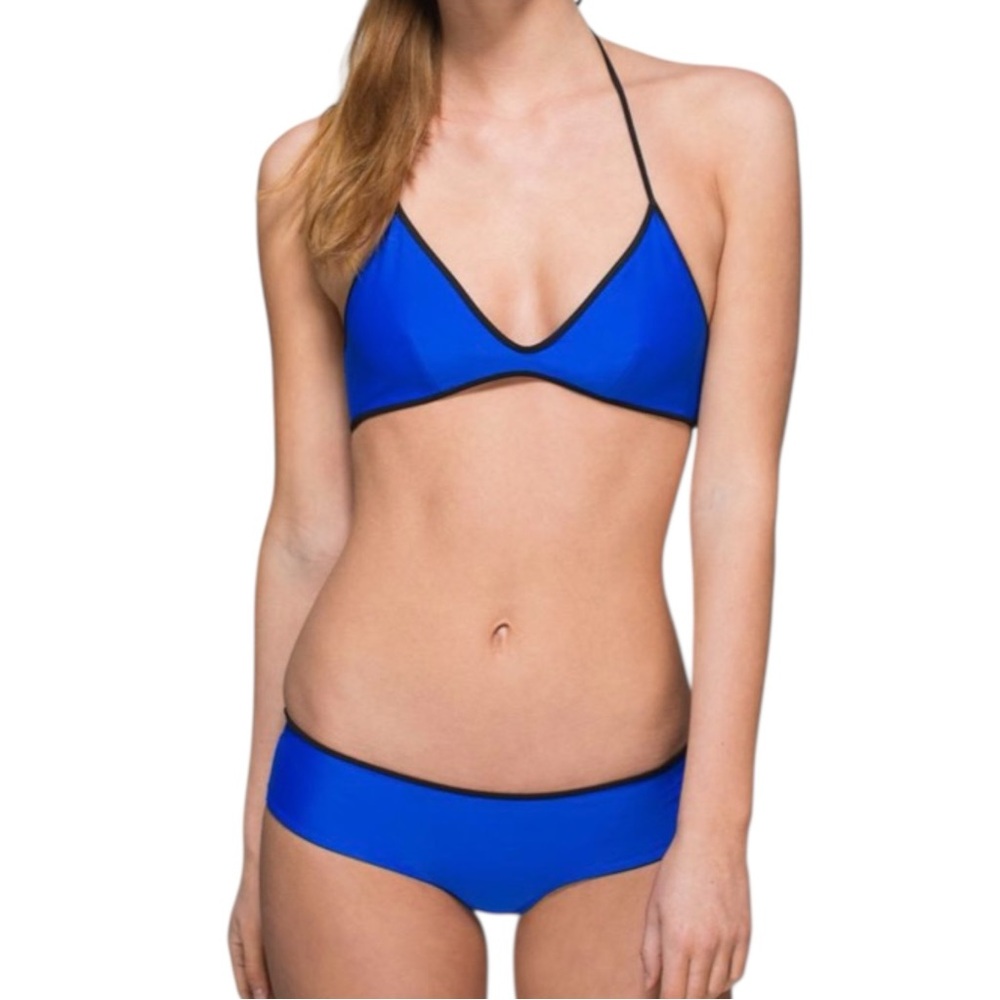 lululemon athletica Blue Bikini with Black Trim